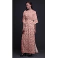thumbnail image 5 of Bimba Rayon Leaves & Flowerpecker Bird Printed Womenâ€™s Long MaxiÂ&nbsp;DressÂ&nbsp;Gown With Side Slit-XXX-Large, 5 of 6