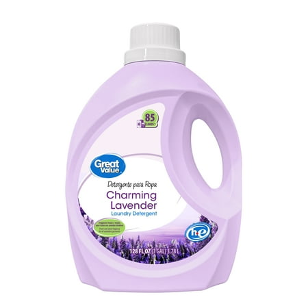 Great Value Laundry Detergent Charming Lavender 128 fl oz