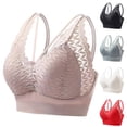 thumbnail image 3 of Npasoilc Wirefree Lace Bra for Women Racerback Adjustable Straps Push Up Comfortable Lightweight Daily Underwear, 3 of 3