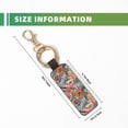 thumbnail image 3 of Wukai Tropical Fruit Print Leather Car Keychain, Universal Key Fob Keychain, Leather Key Chain Holder for Men and Women,360 Degree Rotatable, 3 of 5