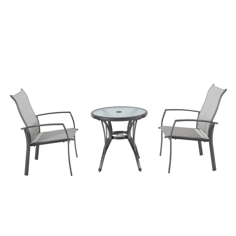 Hampton Bay Patio Bistro Commercial Grade Aluminum Outdoor Dining Chair in Sunbrella 2 Pack Walmart