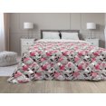 thumbnail image 1 of Floral Down Alternative Comforter, Romantic Different Spring Garden Blooming Flowers Drawing on Plain Backdrop, Microfiber Quilt for All Season, 5 Sizes, White Multicolor, by Ambesonne, 1 of 3