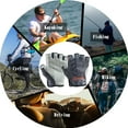 thumbnail image 7 of Goture UV Resistant Fishing gloves UPF50+sunscreen fingerless gloves（Reflection Black）, 7 of 7