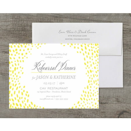 Dine With Us Party Invite Deluxe Rehearsal Dinner