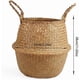 thumbnail image 2 of Natural canasta de almacenamiento Seagrass con la manija plegable tejido del vientre Cesta de la flor de la planta de almacenamiento de lavandería cesta de picnic Tiesto cubierta Sala Decoración, 2 of 2