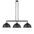 thumbnail image 2 of Innovations Lighting  Hampden 3 Light 45" Island Light Brushed Brass/Matte White, 2 of 5