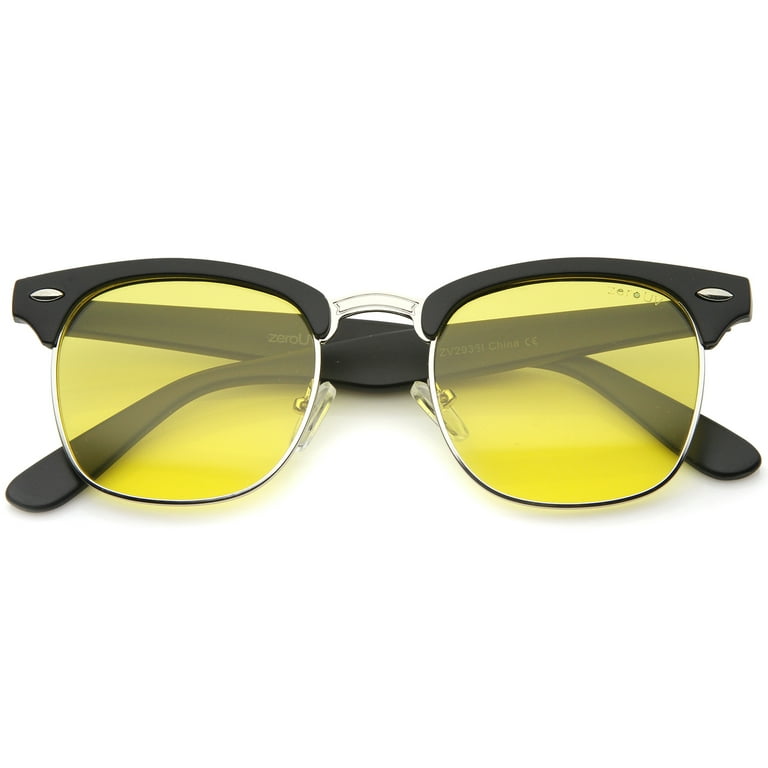 zeroUV Polarized Lens Classic Half Frame Horn Rimmed Sunglasses 50mm 50mm