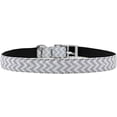 thumbnail image 2 of Mirage 126-260 34GY12 Chevrons Nylon Dog Collar w/Classic Buckle 0.75" Grey -12, 2 of 2