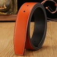 thumbnail image 4 of High-quality 3.7cm Trouser Jeans Belt Decor Replace Strap Durable Leather Belt Strap No Buckle Belt Waistband Genuine Leather BROWN, 4 of 8