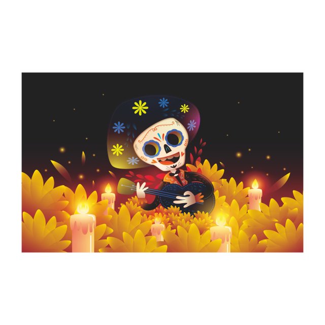 Fondo del Día de los muertos de México, decoraciones de fiesta temáticas de terror, bandera colgante, pancarta del Día de los muertos, novedad de 2023