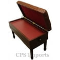 thumbnail image 2 of CPS Genuine Leather Duet Size Genuine Leather Adjustable Artist Concert Piano Bench in Walnut, 2 of 2