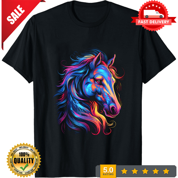 Horse Graphic Shirt For Women And Teen Girls Beautiful Gift Tee S-3XL, NEW INSTOCK-TH78447