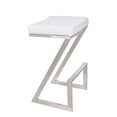 thumbnail image 1 of Armen Living Atlantis Tabouret de Bar en Similicuir de 30 Po en Blanc, 1 of 5