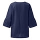 thumbnail image 5 of Tops de Mujer Elegantes Blusas Casuales Camisas de Moda Mangas Recortadas Cuello Redondo Línea de Algodón Camisa Suelta Blusa Odeerbi  ODB154949, 5 of 7