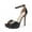 BLACK-PU, variant on Women's Stiletto High Heels Platform Ankle Strap Square Open Toe Dress Sexy Sandals