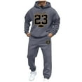 thumbnail image 5 of Track Suits for Men Set Casual Jogging Gym Sweat Suits Casual Jogging Gym Hoodie Suits Fall Winter Outfits, Dark Gray, Size XXXL, 5 of 5