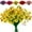 Yellow, variant on Sinhoon 8 Bundles Fake Flowers Outdoor Silk Flower UV Resistant Faux Flowers Shrubs Plastic Artificial Flower Outside Fake Plants for Hanging Planters Porch Home Window Spring Summer Decor(Deep Red)