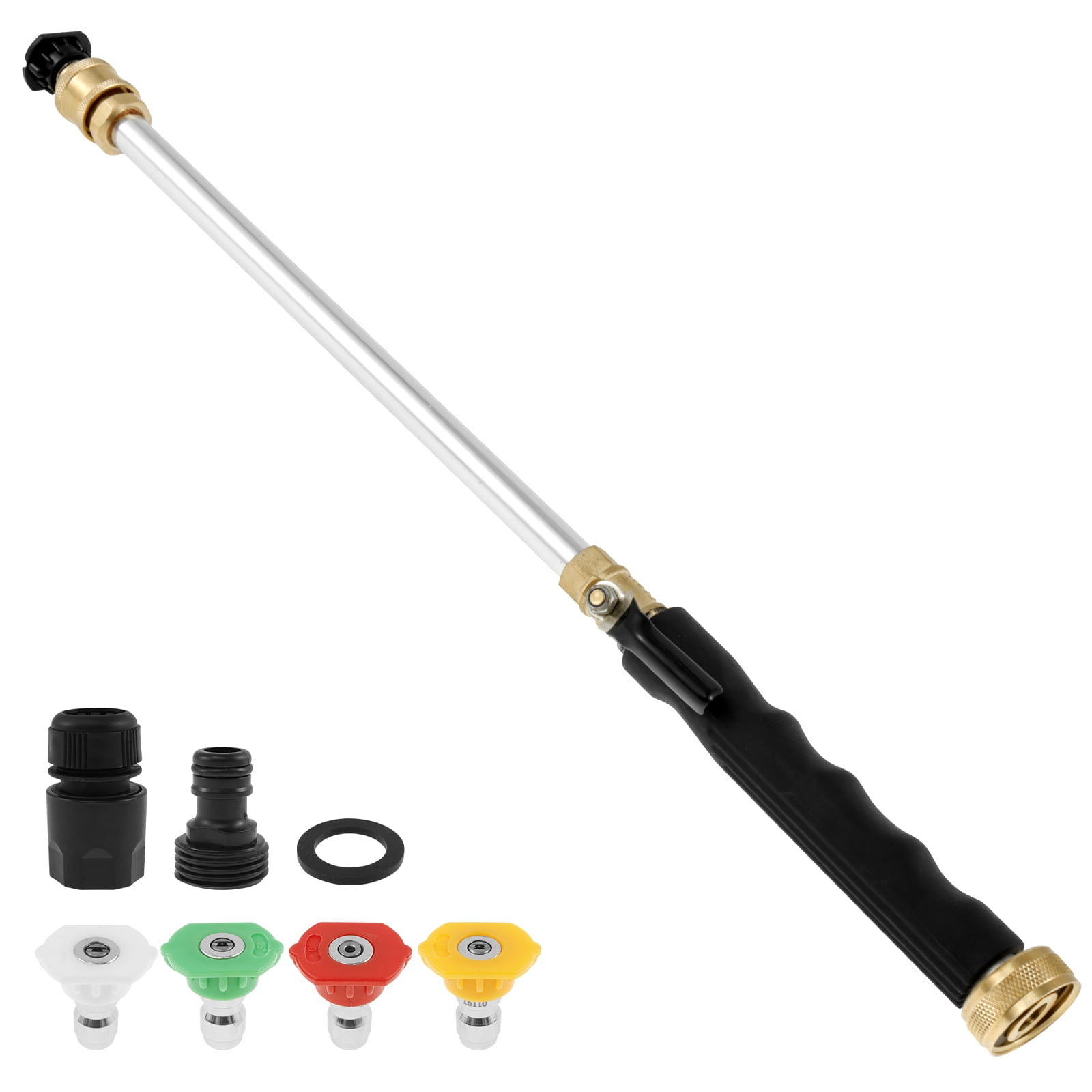 Upgraded Jet Nozzle High Pressure Hose Nozzle for Garden Hose, Jetnozzle High Pressure Washer Tools With 5 Different Nozzles and Quick Connectors for Car Pet Patio Window Washing