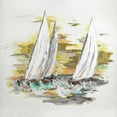 thumbnail image 2 of Pinto, Patricia 20x20 Black Ornate Wood Framed with Double Matting Museum Art Print Titled - Sailing at Sunset II, 2 of 4