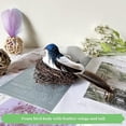 thumbnail image 5 of 2pcs Blue Artificial Feathered Birds 6inch Clip on Sparrow Bird Ornaments for Christmas Tree Decoration Wreath Craft Garden Home Decor Party Accessories, 5 of 6