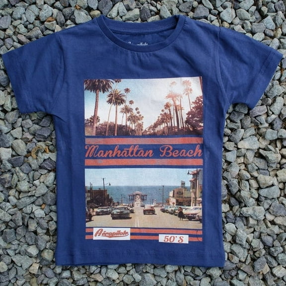 Wear Sierra Toddler & Kids Crew Neck Cotton T-Shirts, Navy Color, Soft Cotton, Ages 6-7 Years