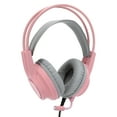 thumbnail image 2 of Auriculares con micrófono con cable Auriculares para juegos Auriculares montados en la cabeza Suministros de escritorio 7.1 USB único H200 (rosa), 2 of 10