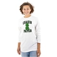 thumbnail image 3 of Business Smurf Boss Chasin Paper Unisex Plus Size Long Sleeve Tee Shirt Brisco Brands 3X, 3 of 5