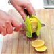thumbnail image 2 of Green round-shaped handheld fruit cutter tomato multifunctional serving tongs 2 pcs, 18.5 cm, 2 of 4