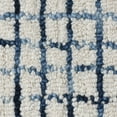 thumbnail image 7 of Laddha Home Designs 6' Hand-Tufted Geometric Checkered Round Area Throw Rug - Navy Blue and Cream, 7 of 7