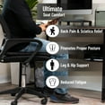 thumbnail image 2 of Mind Reader Seat Cushion with Gel Core, Ergonomic Pressure Relief for Tailbone, Hip, Coccyx & Sciatica Pain, Office, Car, Wheelchair, Black, 2 of 8