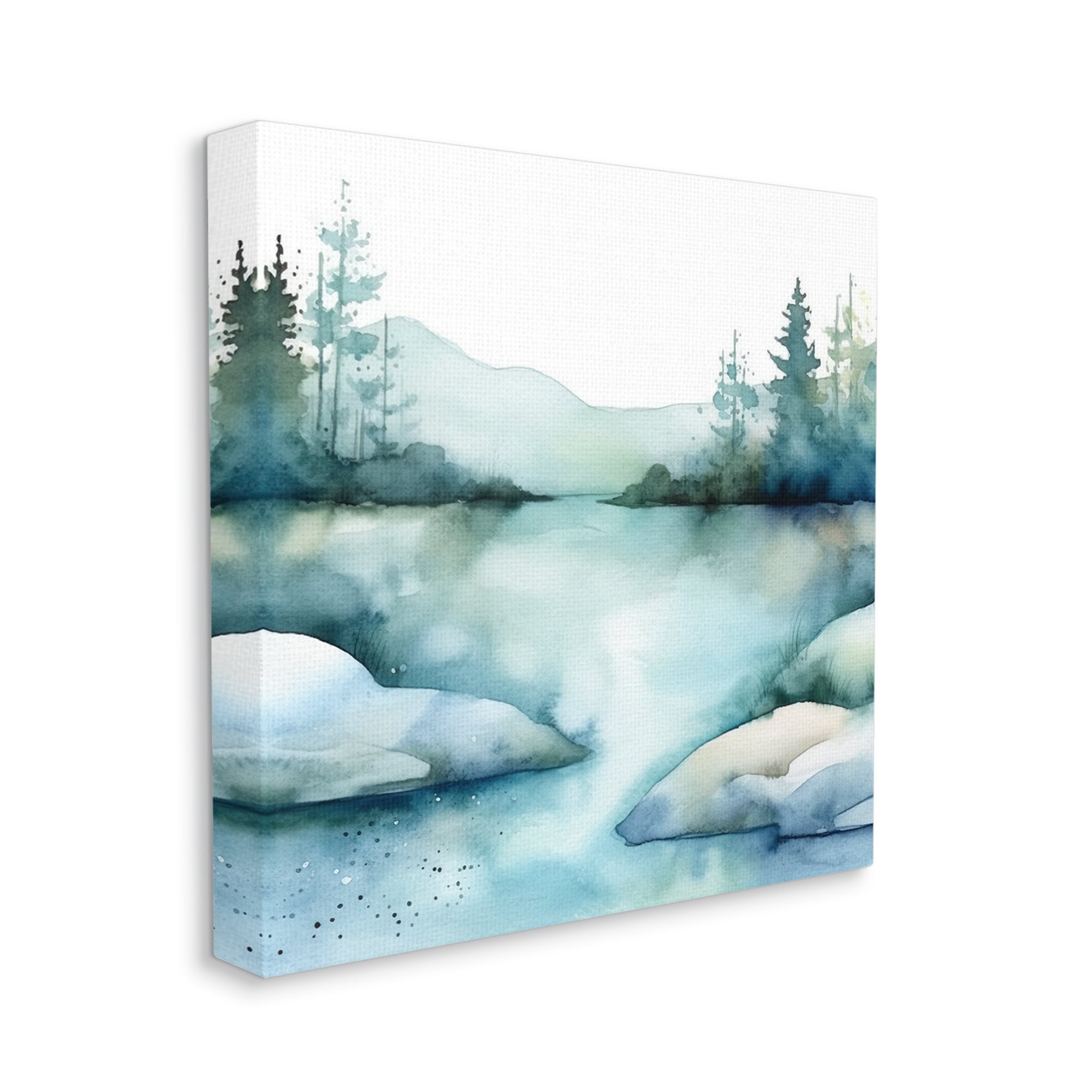 Stupell Industries Secret Embrace Landscape Landscape Painting Gallery Wrapped Canvas Art Print Wall Art, 36 x 36