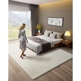 thumbnail image 2 of VEVOR Indoor Plush Area Rugs, 8 x 10 ft Soft Plush Carpet, Furry Shag Area Rugs for Living Room, Bedroom, Sunroom, Modern Home Decor Aesthetic, Non-Shedding, Non-Woven, Slip-Resistant, Ivory White, 2 of 9