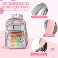 thumbnail image 6 of DAKIMOE Fashion Clear Backpack Heavy Duty PVC Transparent Bag See Through BookBag for Student School Work Festival Sport Travel, 6 of 11
