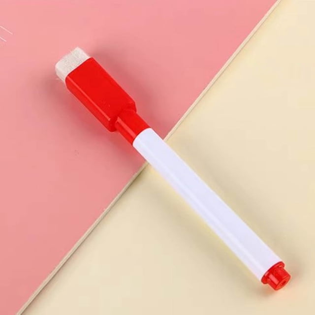 WIFKLSIIPG Petit Stylo Tableau Blanc 0.8ml Stylo à Eau avec Brosse Traçage Stylo Effaçable Rouge Affichage Enseignement Formation