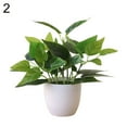 thumbnail image 2 of Sunjoy Tech Plant Potted Plant, Mini Artificial Plants Foliage Leaves in Pots, Green Faux Potted Plants for Office Table Bathroom Greenery Room Home Decor, 2 of 8