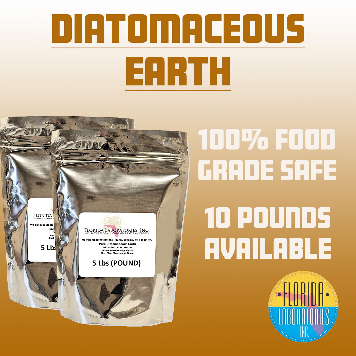 Diatomaceous Earth 100 Food Grade 10 Lbs De Powder Natural Safe Walmart Com Walmart Com