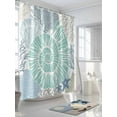 thumbnail image 3 of Fsddascl Coastal Shower Curtain Set - 48" x 72" Washable Bathtub Curtain with 12 Hooks, Blue Starfish Teal Green Conch Ocean Coral Waterproof Fabric Stall Shower Curtains for Bathroom/Bathtub Décor, 3 of 6