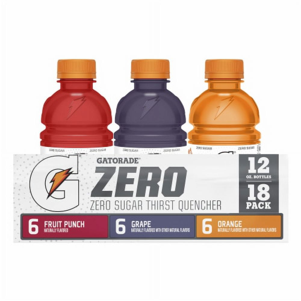 2X - Gatorade Zero Sugar Red Purple Orange Sports Drink Mini Variety Pack Bottles