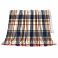 thumbnail image 2 of Autumn Tartan Plaid, Festive autumn celebration Scene, Warm Flannel Blanket for Living Room and Reading Nook with Detailed Artwork, Art Lovers autumn celebration Gift, Festive Home Decor, 2 of 9