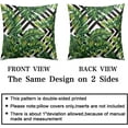 thumbnail image 3 of Tropical Green Leaves Throw Pillow Covers 18x18 Set of 2 Summer Palm Tree Pillow Cases Geometric Black and White Square Decorative Pillow Covers Modern Home Decor for Sofa Bed, 3 of 7