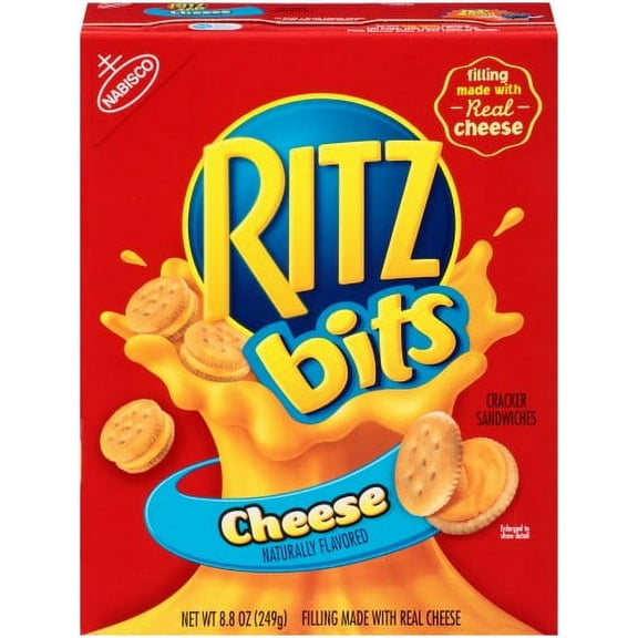 Nabisco Ritz Bits Cracker Sandwiches Cheese Flavor 8.8 oz (Pack of 2)