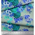 thumbnail image 3 of Soimoi Cotton Voile Fabric Leaves & Floral Artistic Print Fabric by The Yard 56 Inch Wide, 3 of 3