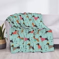 thumbnail image 3 of Yiaed Christmas Dachshund Print Blanket Throw Blanket Soft Cozy Flannel Blanket for Home Bed Sofa Couch Chair-50"x40", 3 of 6