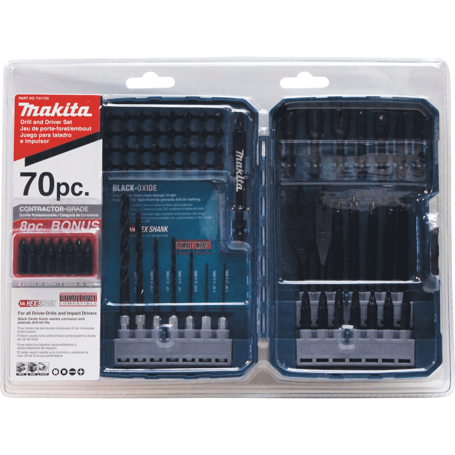 メンテナンス Makita  T-01725 70-Piece Makita T-01725 Contractor-Grade Bit Set, 70-Pc. - Jobber
