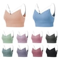 thumbnail image 3 of TFixol Sujetador deportivo para mujer con tirantes cruzados y espalda en U acolchada extraíble, 3 of 8
