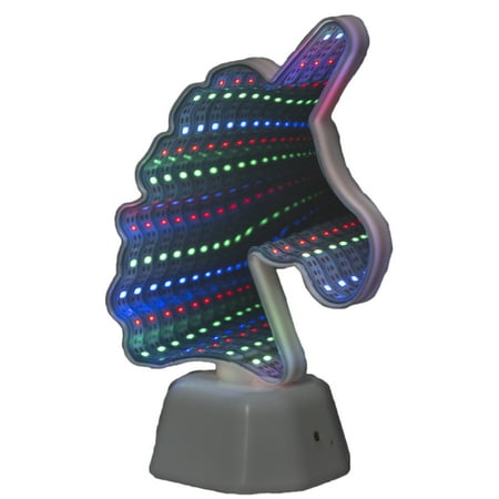 

8 Inch Desktop Unicorn Mirror Tunnel Lamp Battery or Plug in