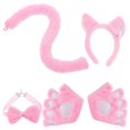 thumbnail image 1 of Cat Animal Costume Accessory Cat Ear Headband for Decor 1Set Pink Soft Fabric, 1 of 4