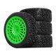 thumbnail image 1 of 4 piezas de neumáticos negros de 12 mm, hexagonales, profesionales, resistentes, de fácil instalación, para modificación de repuesto para XV02 para Verde, 1 of 8