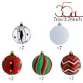 thumbnail image 4 of Valery Madelyn 35ct 2.76" Christmas Ball Ornaments, Red Green White Shatterproof Ornaments for Party Decor, 4 of 10