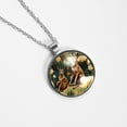 thumbnail image 4 of Kangaroo Women's Circular Glass Design Pendant Necklace, 4 of 5